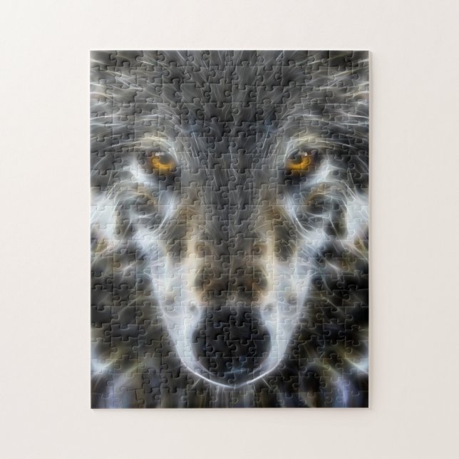 Woodland Wolf Inspirational Portrait Jigsaw Puzzle (Vertical)