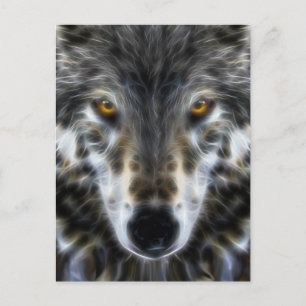 Woodland Wolf Inspirational Portrait Postcard