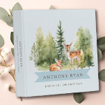 Woodland Wonder Dee Baby Album Binder<br><div class="desc">This charming baby shower design showcases a delightful illustration of a deer surrounded by pine trees, creating a whimsical and nature-inspired theme for the special occasion. The soft colour palette and intricate details make this design perfect for a gender-neutral celebration, whether it's a baby boy or baby girl on the...</div>