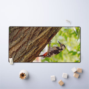 Woodland Woodpecker Wildlife Photography Desk Mat