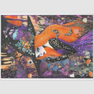 Woodland Wtich Decoupage Tissue Paper