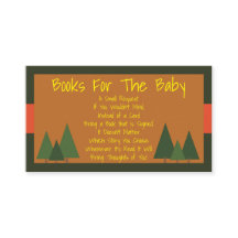 Woodlands Baby Shower Bring A Book Insert