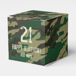 Woodlands camouflage favor box