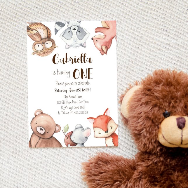 Woodlands forest animals birthday party invitation (Creator Uploaded)