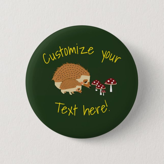 Woodlands Hedgehog Forest button (Front)