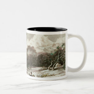 Woodlands in Winter Two-Tone Coffee Mug