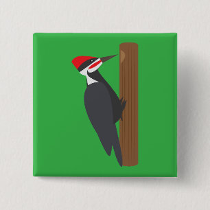 Woodpecker 2 Inch Square Button