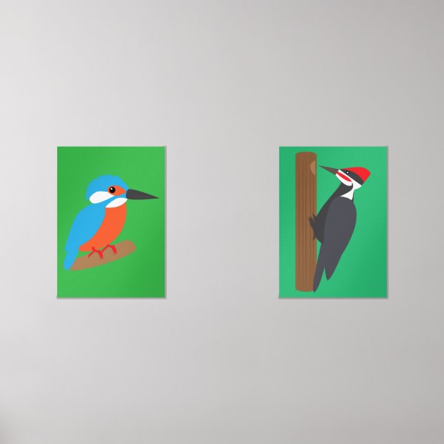 Woodpecker and Kingfisher (Front)