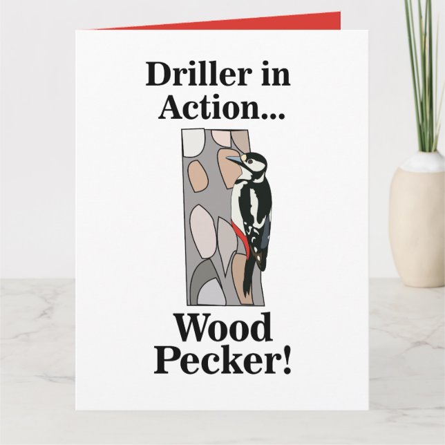 Woodpecker Bird Funny  Card (Front)
