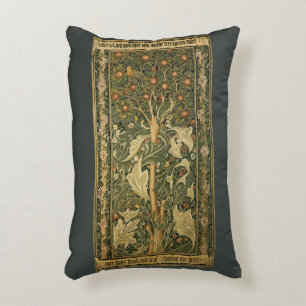Woodpecker by William Morris, Vintage Textile Art Accent Pillow