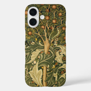 Woodpecker by William Morris, Vintage Textile Art iPhone 16 Case