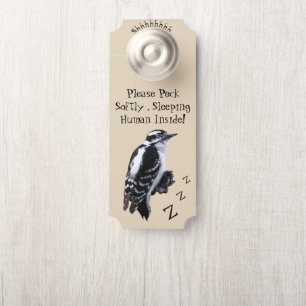 Woodpecker "Do Not Disturb" Door Hanger