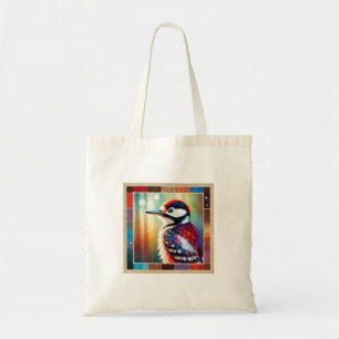 Woodpecker in the Forest 051124AREF112 - Watercolo Tote Bag