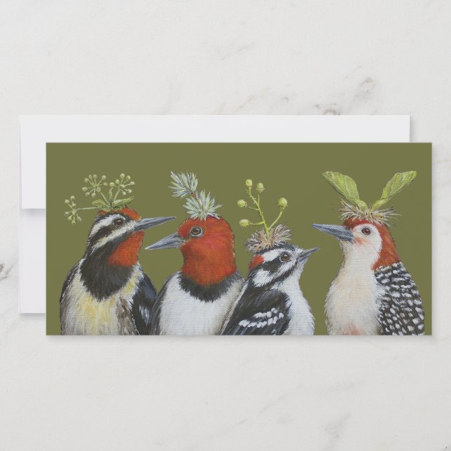 Woodpecker photo card (Front)