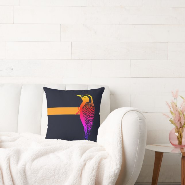Woodpecker Throw Pillow (Couch)