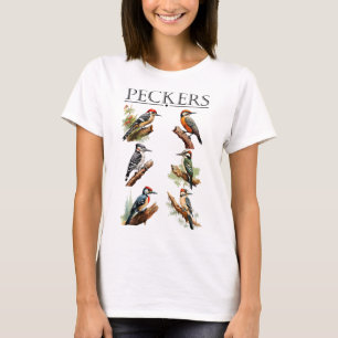 Woodpeckers Peckers Adult Bird Humour Nature Joke T-Shirt