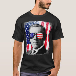 Woodrow Wilson US flag 4th of July T-Shirt