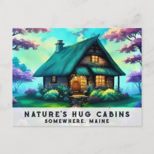 *~* Woods Cabin Colourful Fantasy Art AP49 Spring Postcard