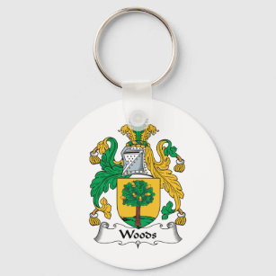 Woods Family Crest Keychain