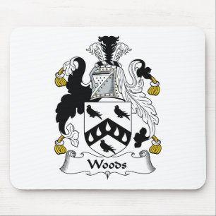Woods Family Crest Mouse Pad