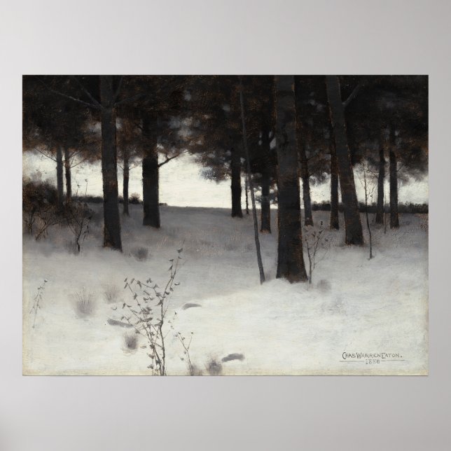 Woods in Winter - Charles W. Eaton Fine Art Poster (Front)
