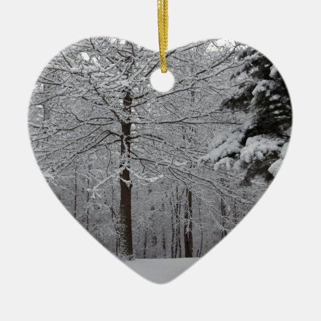 Woods View Ceramic Ornament (Front)