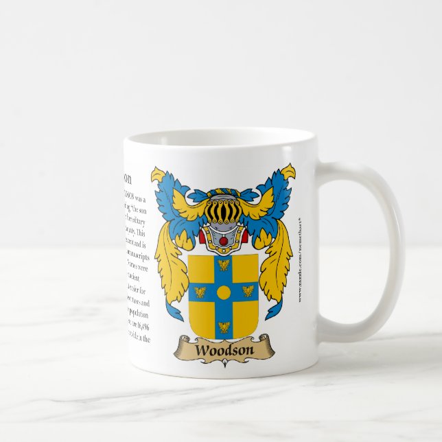 Woodson Family Coat of Arms Coffee Mug (Right)