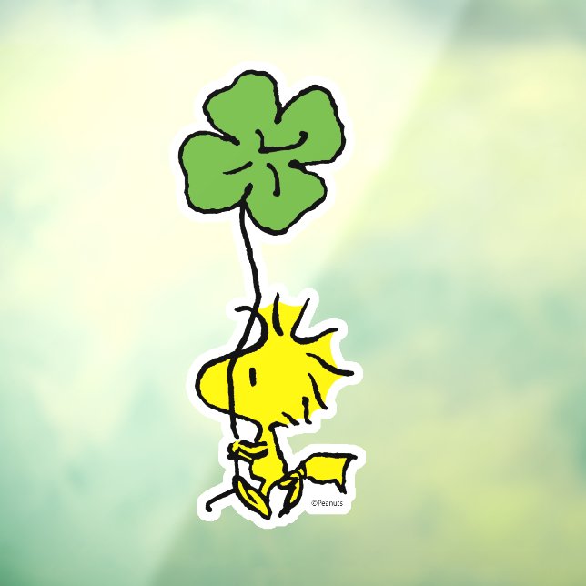 Woodstock Carrying Shamrock Window Cling (Sheet 3)