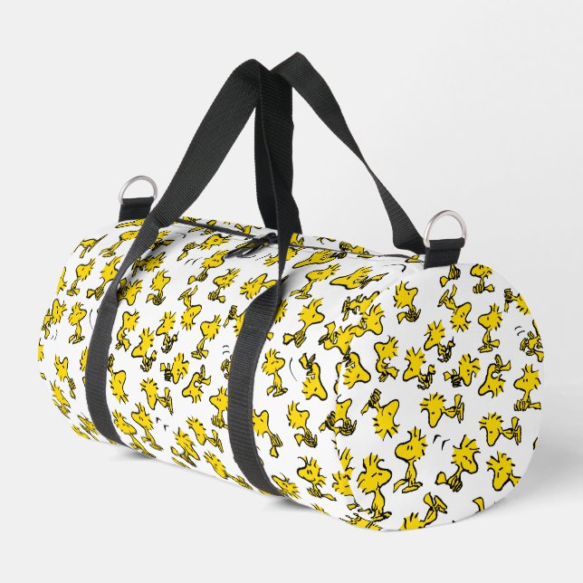 Woodstock Classic Design Pattern Duffle Bag (Left Corner)
