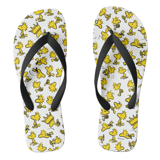 Woodstock Classic Design Pattern Flip Flops (Footbed)