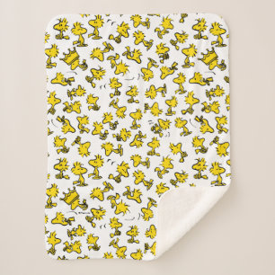 Woodstock Classic Design Pattern Sherpa Blanket