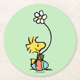 Woodstock Easter Egg Round Paper Coaster
