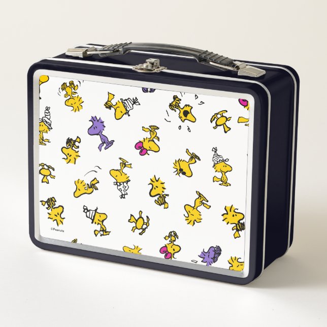 Woodstock Fun Pattern Metal Lunch Box (Front)