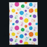 Woodstock Rainbow Polka Dot Pattern Kitchen Towel<br><div class="desc">This cute design features Snoopy's best friend,  Woodstock in a colourful polka dot pattern.</div>