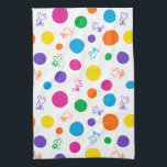 Woodstock Rainbow Polka Dot Pattern Kitchen Towel<br><div class="desc">This cute design features Snoopy's best friend, Woodstock in a colourful polka dot pattern.</div>