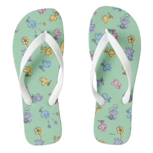 Woodstock Sugar Pop Art Pattern Flip Flops