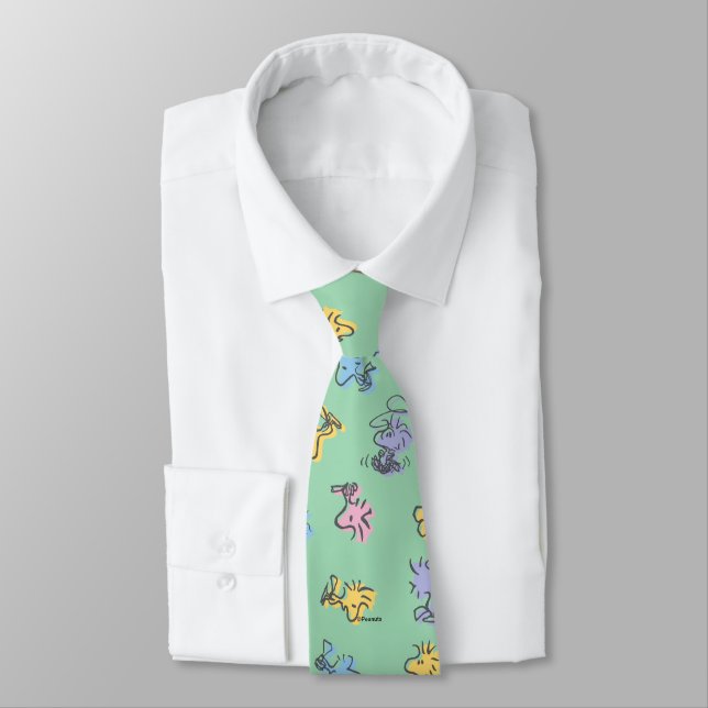 Woodstock Sugar Pop Art Pattern Tie (Tied)