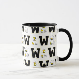 Woodstock Varsity Sports Letter Pattern Mug