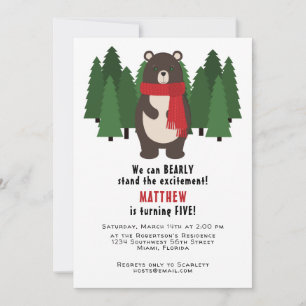 Woodsy Bear Invitation
