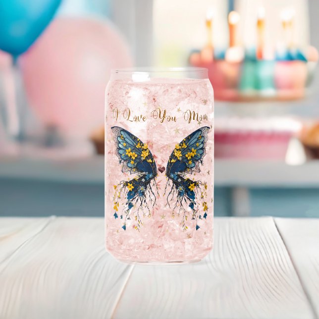 Woodsy Butterfly Can Glass (Insitu (Baby Shower))