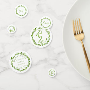 Woodsy Elegance   Wedding Vine Festive Monogram Confetti