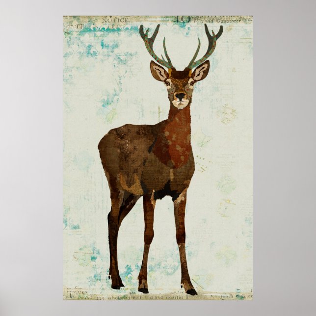 Woodsy Elk Art Poster (Front)