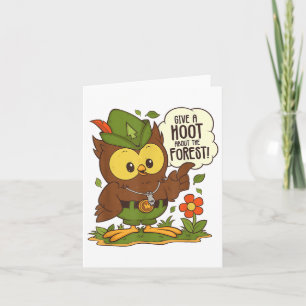 Woodsy Owl Give A Hoot About The Forest Arbor Day Card