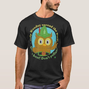 Woodsy Owl Give A Hoot Distressed And Faded T-Shirt