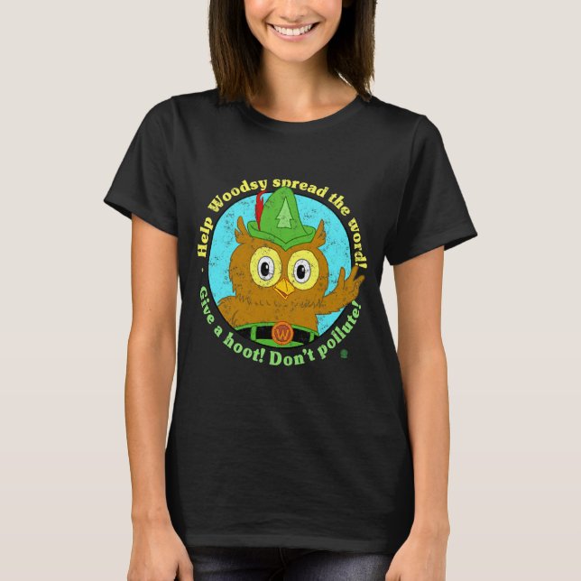 Woodsy Owl Give A Hoot Dont Pollute T-Shirt (Front)