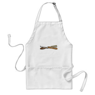 Woodturning Tools Crossed Roughing Gouge and Skew Standard Apron