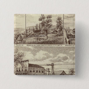 Woodville Hotel, ranches 2 Inch Square Button