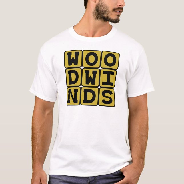 Woodwinds, Musical Instruments T-Shirt (Front)