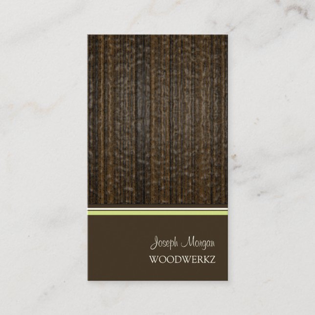 WOODWORK FLOORING/DIY BACKGROUND COLOR BUSINESS CARD (Front)