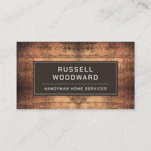 Woodworker Carpenter Handyman Tools Of The Trade Business Card